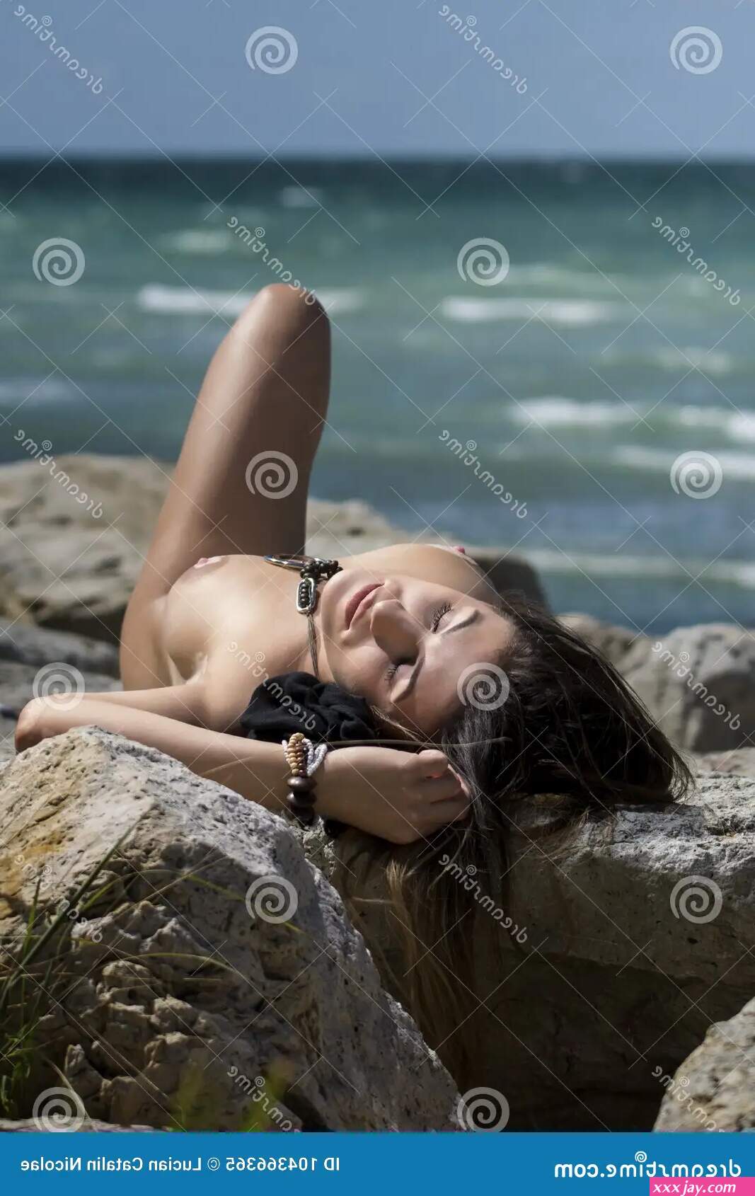 Beauty on the beach stock image. Image of alternative