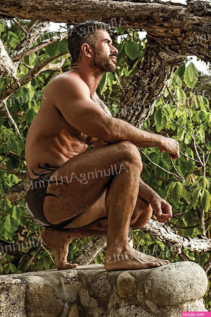 Adam Killian Male Model Print Muscular Handsome Shirtless Tattoo Mature Man N421