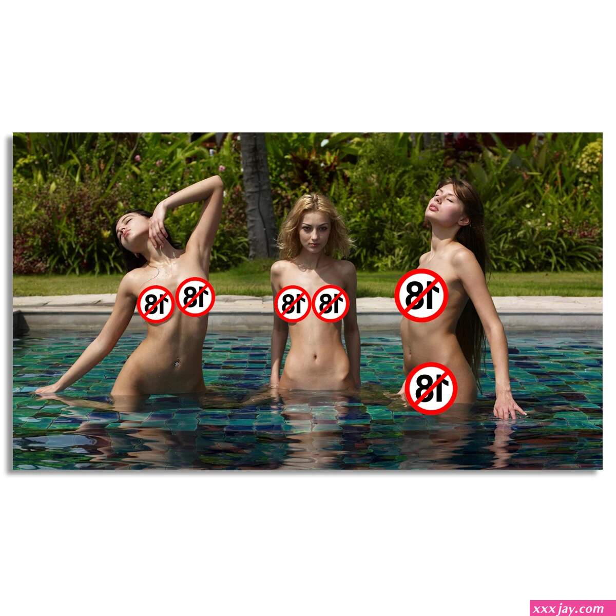 Sexy Babe Swimming Girls Naked Women Uncensored Posters Fabric Print Home Room Decor Wall Art Canvas Painting Unframe