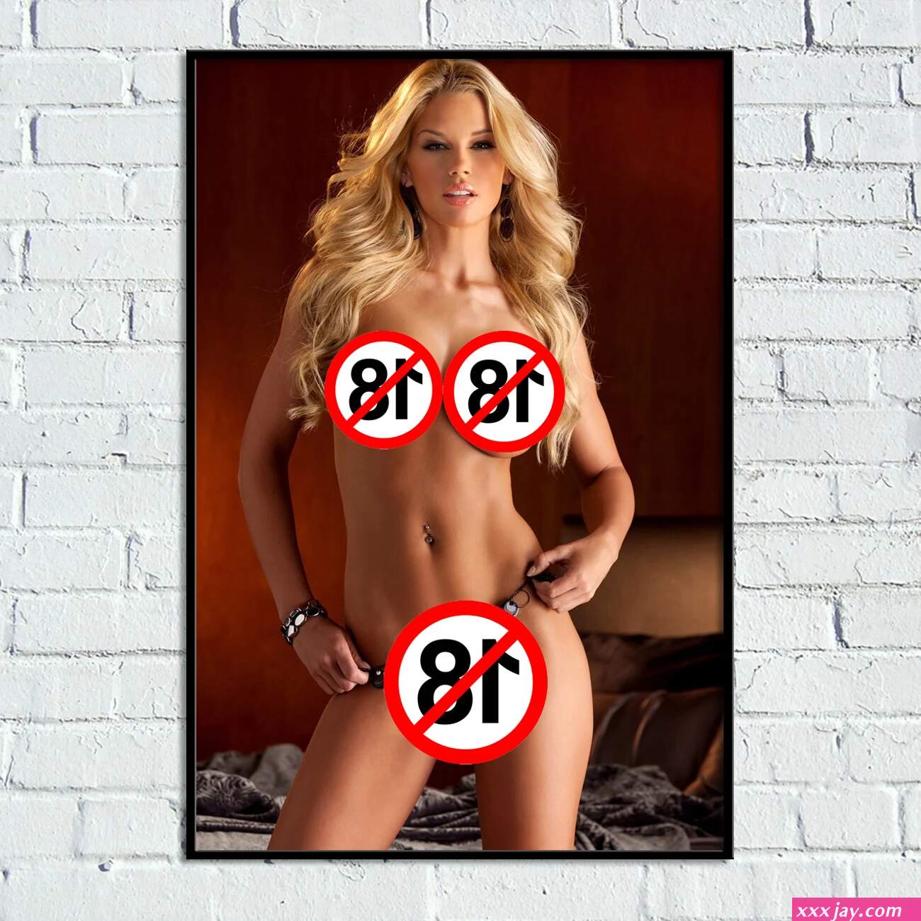Sexy Blonde Best Tits Girl Naked Women Uncensored Posters And Prints Room Decor Wall Art Canvas Painting