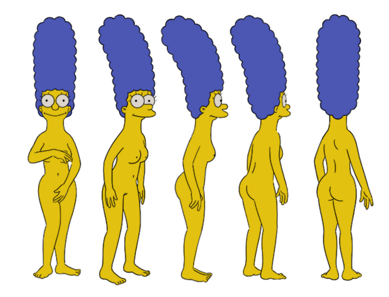 Marge Simpson Nude Turnaround Artist Reference by DarktonReturns on DeviantArt