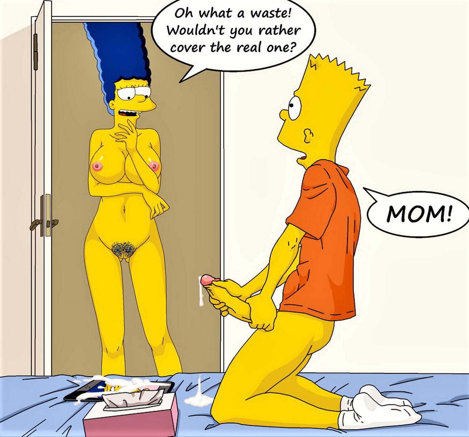 Marge and Bart Nude
