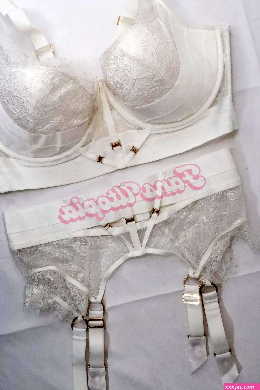 Lissa Aires HB White Lingerie Set Bodysuit