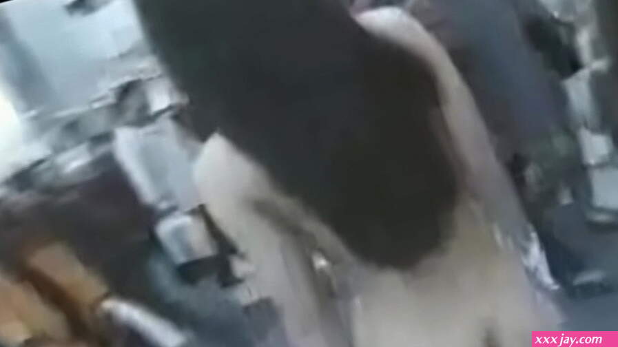Crazy asian girl walks naked in public!