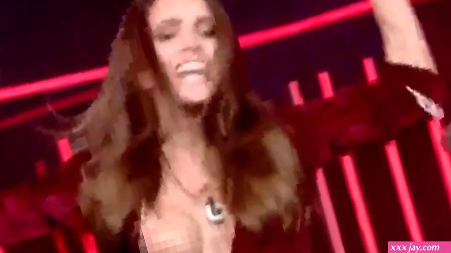 Stunning Chilean model accidentally flashes her boobs for a second time as she celebrates on Spanish Big Brother