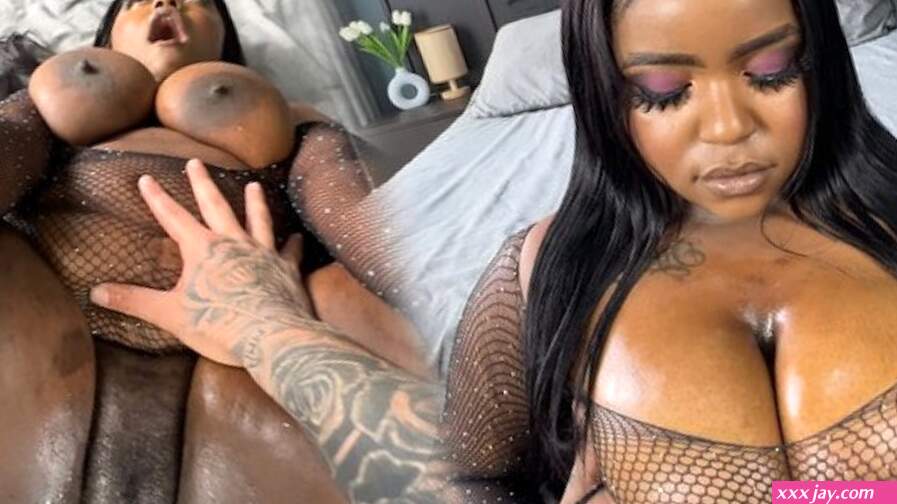 Busty Ebony Girl Squirting from Anal Sex With a White Guy