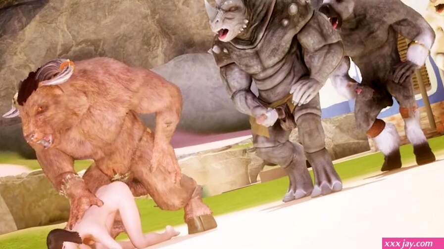 These huge furry monsters fucked me one by one! Seven guys fuck one girl