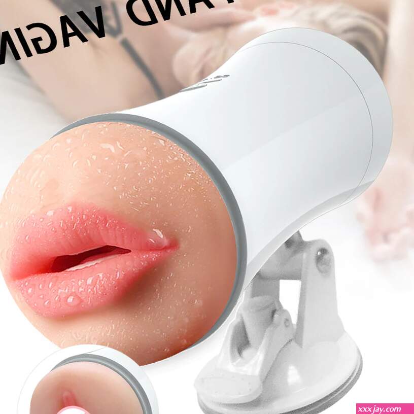 Hands Free Masturbation Dual Channel Oral Vagina Masturbator Silicone