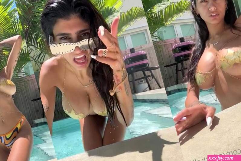 Mia Khalifa Swimming Pool Tease Video Leaked