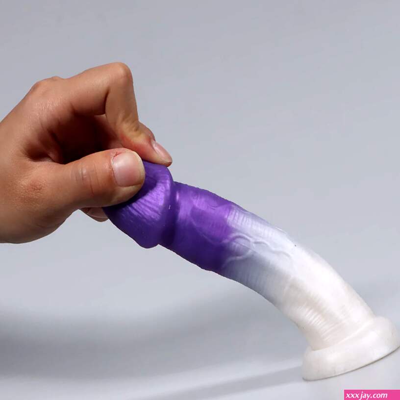 Mushroom Head Purple Anal Small Dildo
