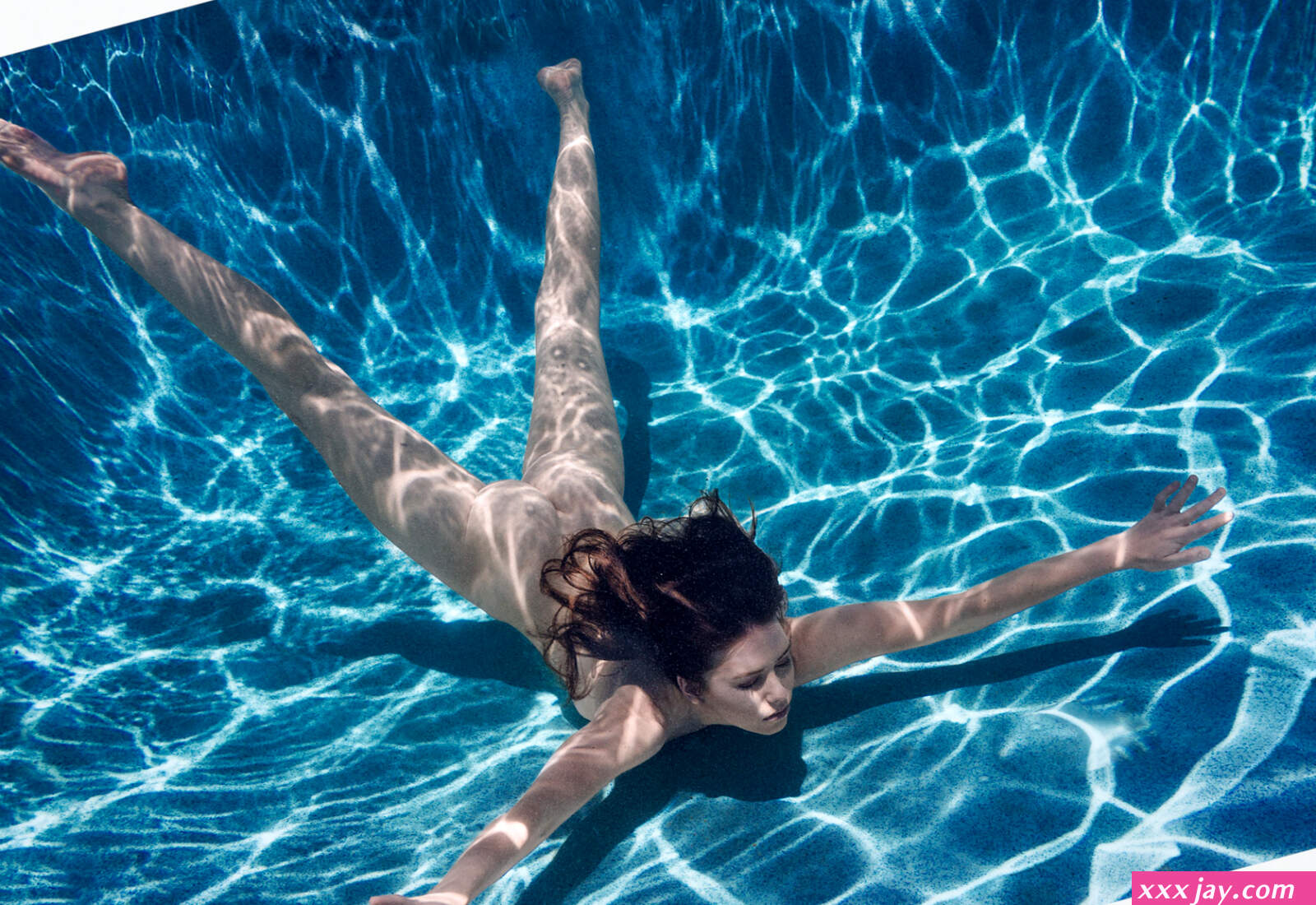 Underwater nude photograph Peek Above original artwork
