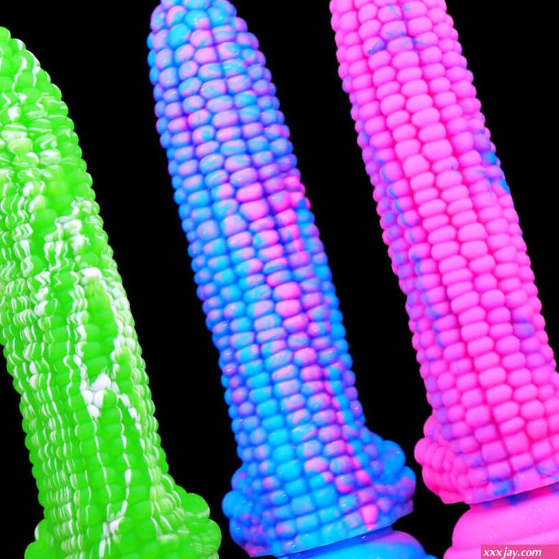 8in Premium Silicone Corn Dildo For Men Fruit Butt Plug Sex Toy