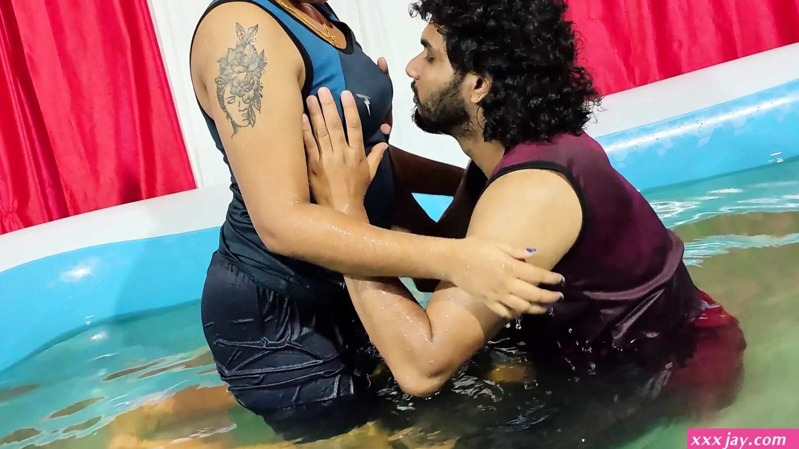 Asian pool play and lesbian sex Porno Videos